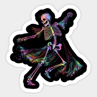 Dancing Skeleton: Art in Motion Sticker